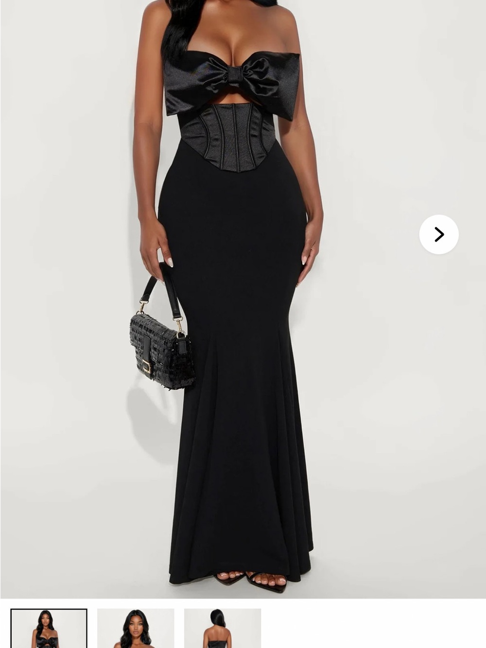 Elegant black mermaid dress